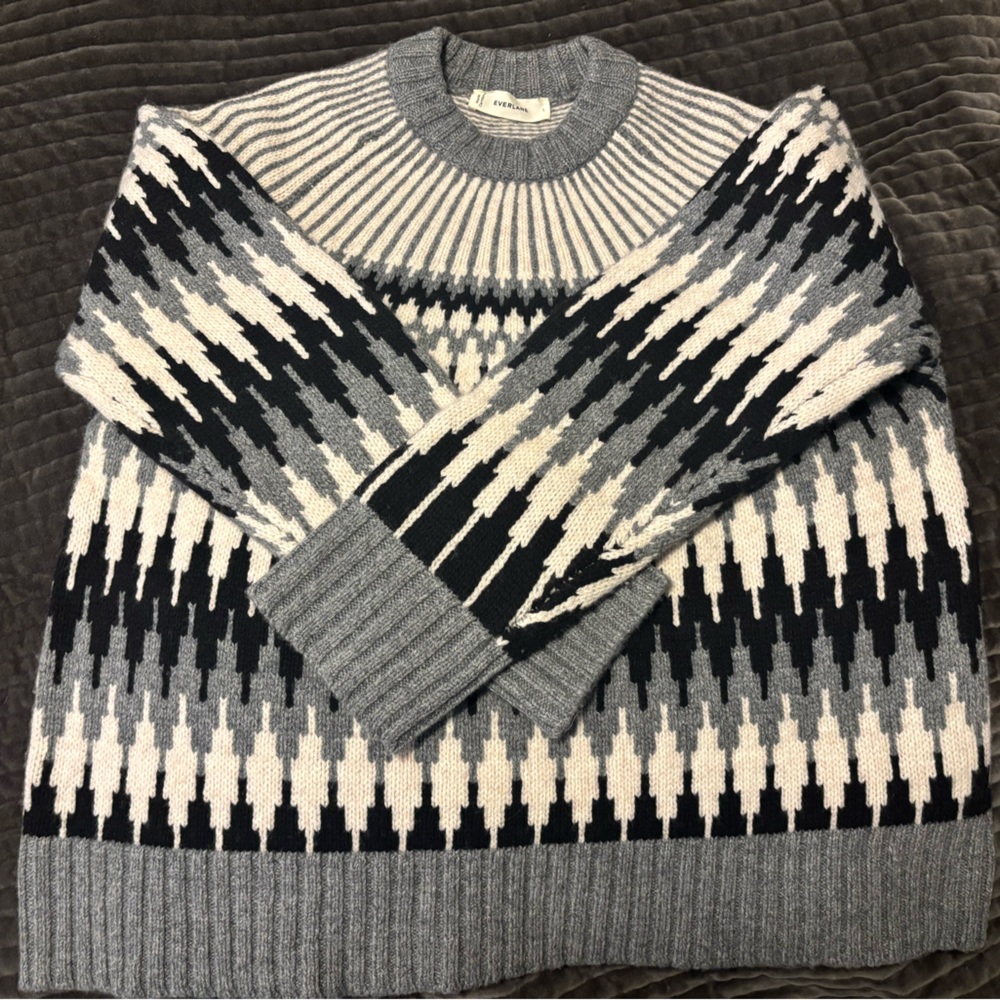 Everlane Women’s Faire isle Crewneck Sweater 100% wool